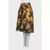 Full zipped printed skirt
