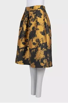 Full zipped printed skirt
