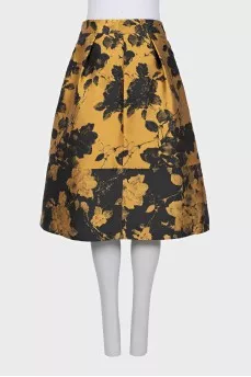 Full zipped printed skirt