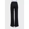 Wide-leg, straight-leg trousers with creases