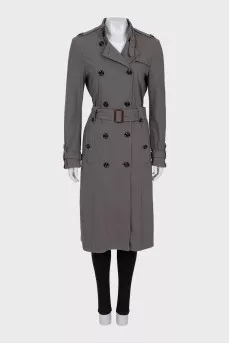 Gray double-breasted coat