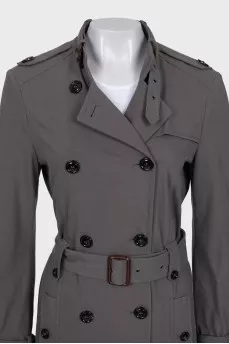Gray double-breasted coat