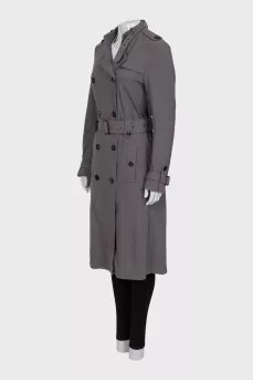 Gray double-breasted coat