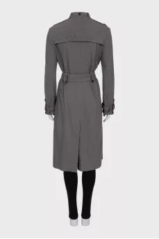 Gray double-breasted coat
