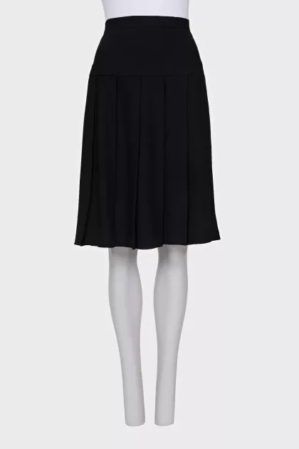 Black silk skirt