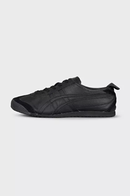 Leather lace-up sneakers