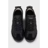 Leather lace-up sneakers