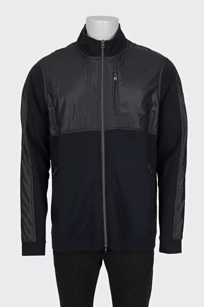 Men's black zip-up sweatshirt