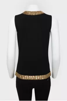 Top with sequins, beads and stones