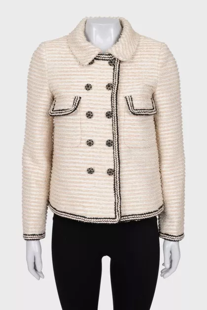Straight jacket with buttons