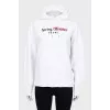 White hoodie with zippers