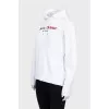 White hoodie with zippers