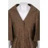 Jacket and trousers suit with shiny thread