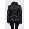 Quilted jacket with lacing