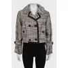 Vintage double-breasted checkered jacket