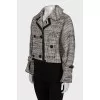 Vintage double-breasted checkered jacket