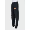 Men's printed drawstring track pants