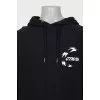 Men's black hoodie with print