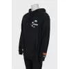 Men's black hoodie with print