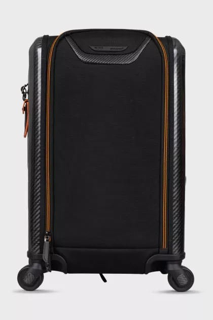 Suitcase made of textile and plastic