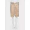 Bermuda shorts with sequins