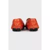 Men's orange leather loafers