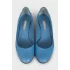 Leather shoes with silver heels