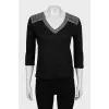 Pullover with silver decor