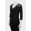 Pullover with silver decor