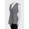 Gray asymmetrical vest