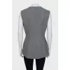 Gray asymmetrical vest
