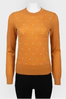 Fading sweater with beads
