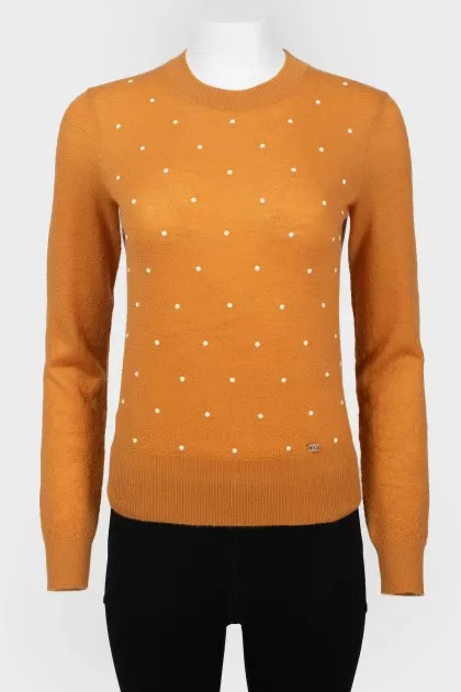 Fading sweater with beads