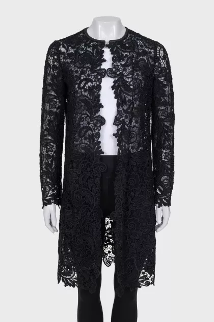 Lace cardigan without fastening