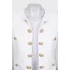 Cropped jacket with gold buttons