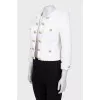Cropped jacket with gold buttons