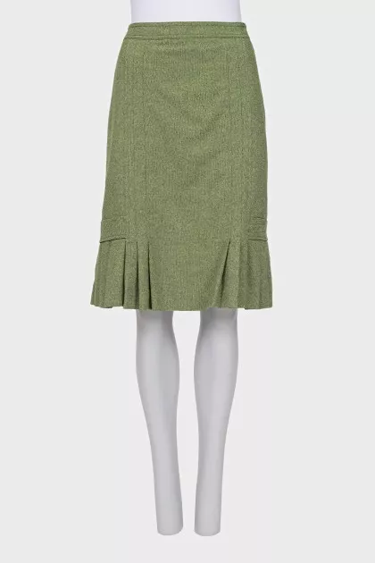 Green skirt with a small print