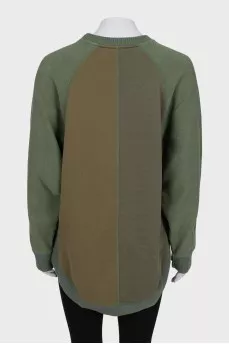 Green sweatshirt with embroidered logo