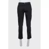 Men's cropped jeans with contrast stitching