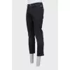 Men's cropped jeans with contrast stitching