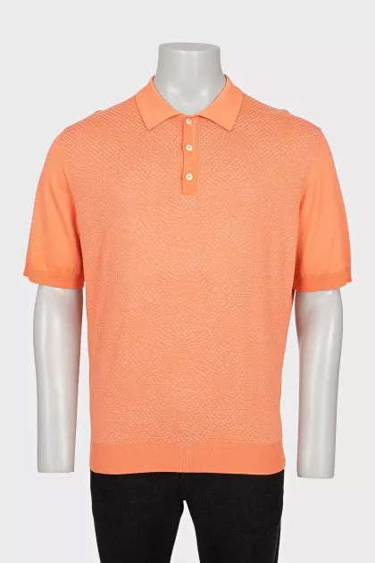 Men's orange polo shirt
