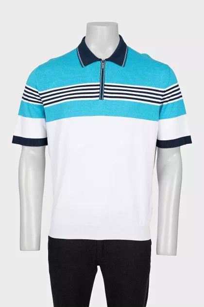 Men's polo shirt with a zipper