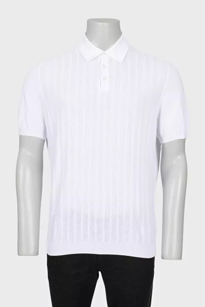 Men's perforated polo shirt