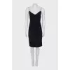 Fitted dress with wide straps