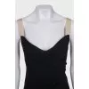Fitted dress with wide straps
