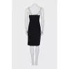 Fitted dress with wide straps