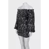 Off-the-shoulder dress decorated with sequins