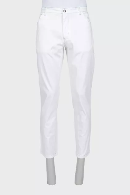 Men's white jeans