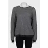 Gray sweater with pile