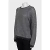 Gray sweater with pile